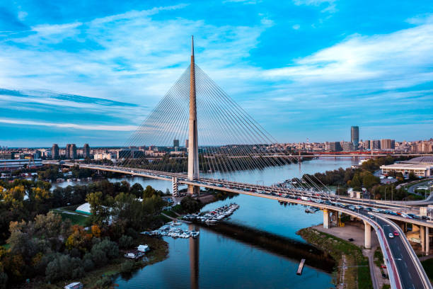 istock New, modern bridge on the river Sava, Belgrade, Serbia. 1434408281