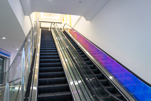 shopping mall escalator