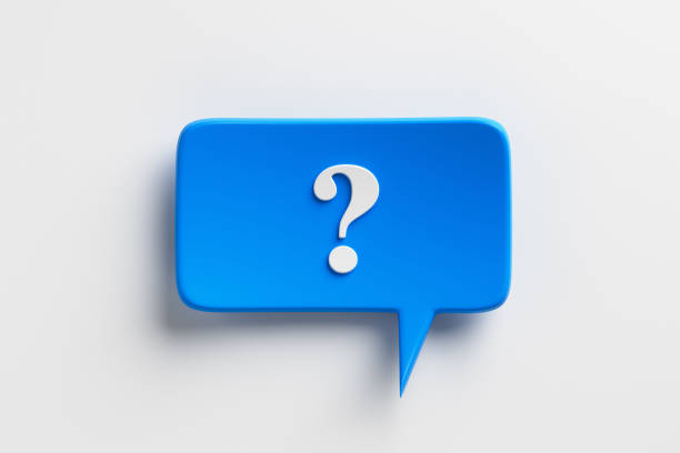 istock Social media notification icon, blue bubble speech with question mark on white background. 1434411690