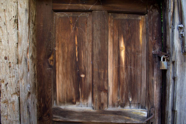 istock Locked old wooden door 1434414783