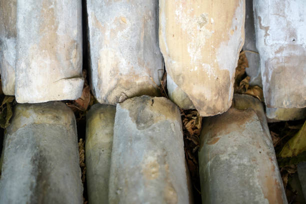 istock Roof tiles on a house roof 1434417627