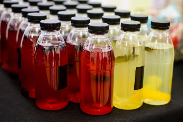 istock Catering drinks bottles with lemonade and juices. 1434420744