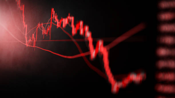 istock The red crashing market volatility of crypto trading with technical graph and indicator, red candlesticks going down without resistance, market fear and downtrend. Cryptocurrency background concept. 1434423577