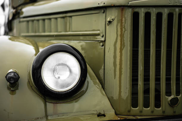 istock Vintage green car headlight and turn signal 1434429180