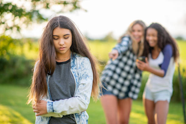 Teen Girls Bullying and Teasing stock photo