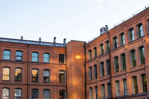 istock Moscow, Russia - october 7, 2022: Yandex office. Brick building with beautiful modern windows 1434434482