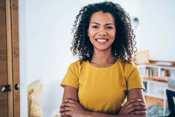istock Confident businesswoman in modern office. 1434437994