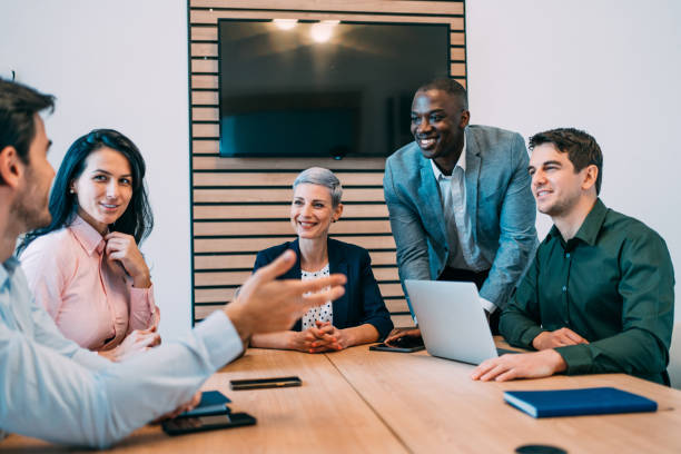 istock Business persons on meeting in the office. 1434438053