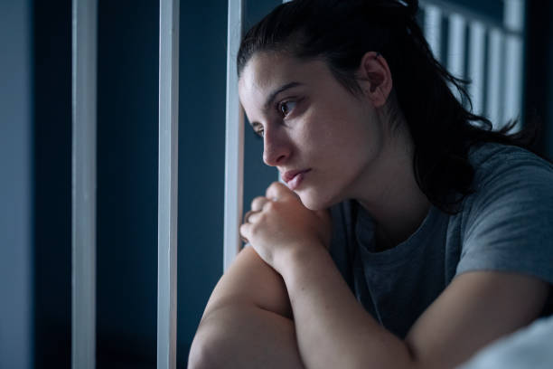 istock Sad woman looking desperate. 1434444119