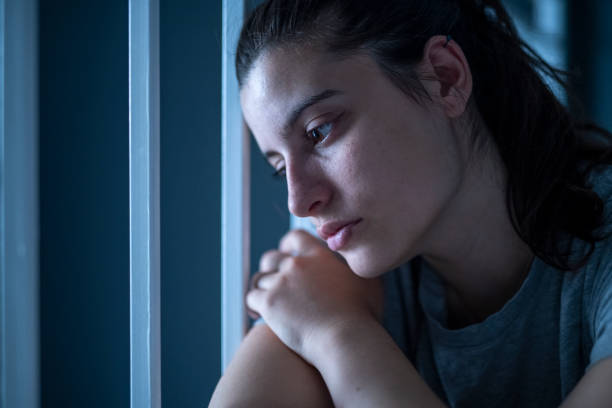 istock Young woman suffering from anxiety and depression. 1434444121