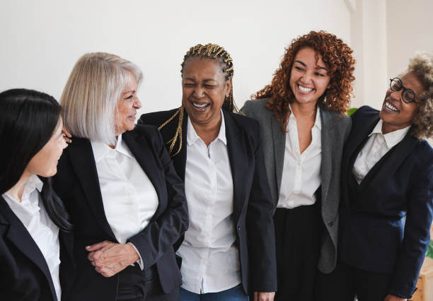 istock Multiethnic business women working together inside modern bank office 1434444233