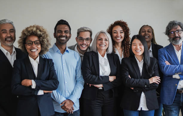 istock Happy multiethnic business people working together inside modern office 1434444235
