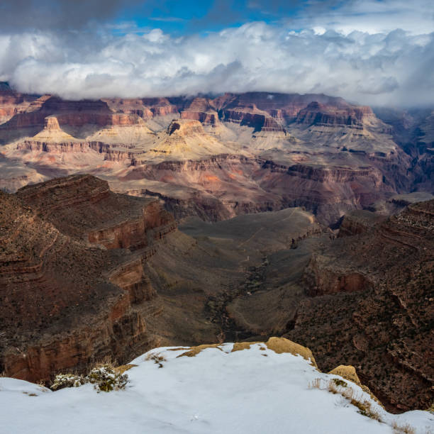 istock Thick Clouds Cover The North Rim Over Plateau Point 1434444586