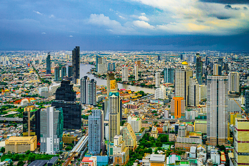 Image of Skyscrapers in Bangkok (Thailand). Shooting Location: Bangkok, Thailand