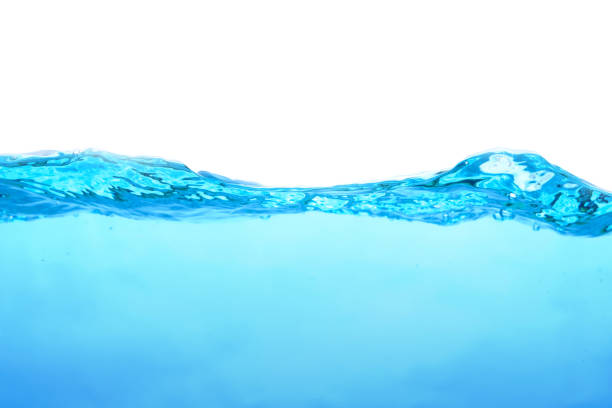 istock The surface of the water. White background. Close-up view. 1434453652