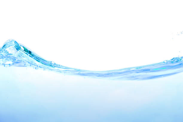 istock The surface of the water. White background. Close-up view. 1434453683
