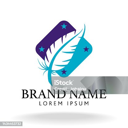 istock Feather Quill Brand Design Template 1434453732