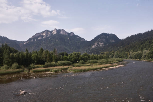Szczawnica, Poland - July 06, 2015 : Scenic view of mountains and Dunajec river