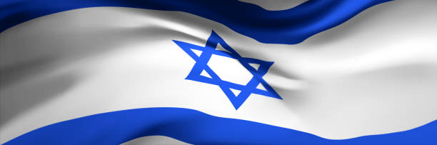 National flag of Israel Country official symbol. Banner, background star of david logo stock illustrations