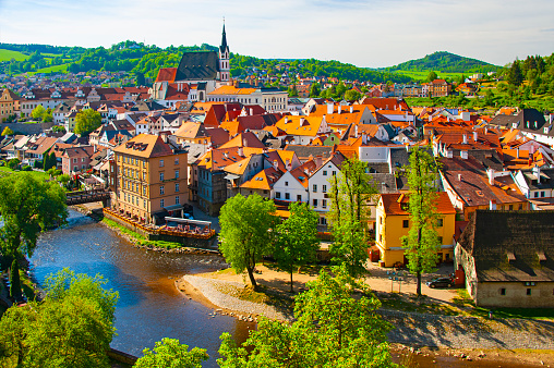 Chesky Krumlov,  a beautiful Czech town in South Bohemia. It is most famous for its historic Old Town