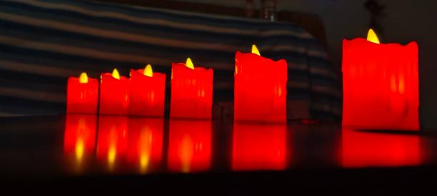 istock Beautiful alignment of candles for diwali celebration 1434466807