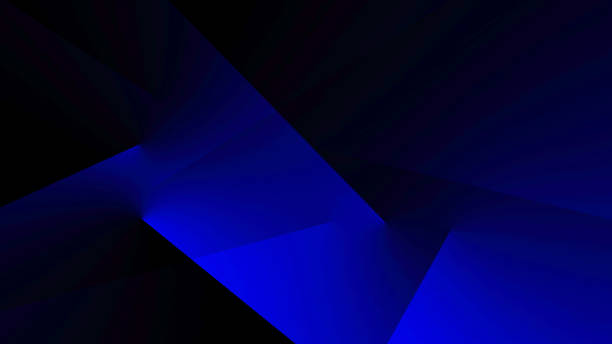 istock Modern dark blue abstract background. Gradient. Banner with geometric shapes, lines, stripes and triangles.  Futuristic. 1434466857