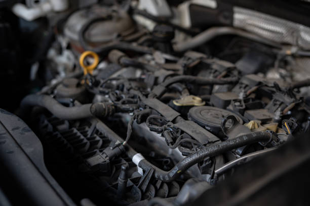 istock Car motor under the hood 1434467012