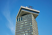 A'DAM Tower with blue sky at Amsterdam-Noord