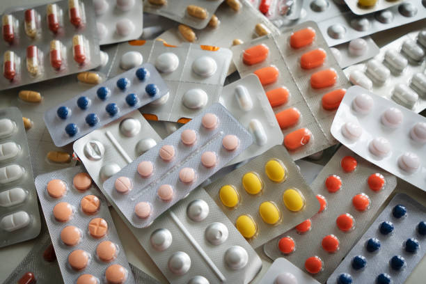 istock Background of a large group of assorted capsules, pills and blisters 1434470801
