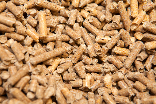 Wood pellets, biomass for kiln smoking as ecological heating