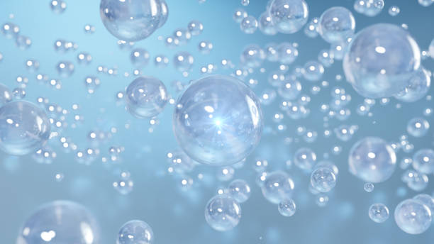 istock 3D cosmetic rendering Bubbles of serum on a blurry background 1434476919