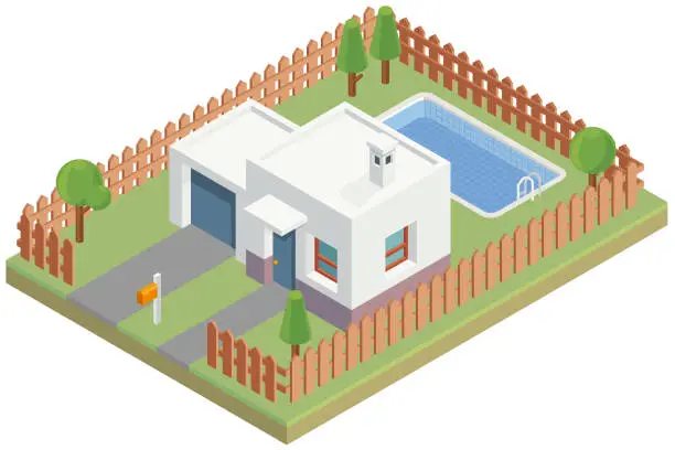 Vector illustration of Isometric House