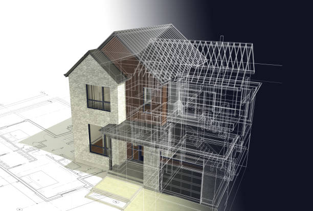 istock Design of a new residential building 1434481486