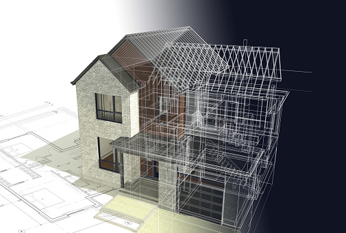 #d model of a new residential building