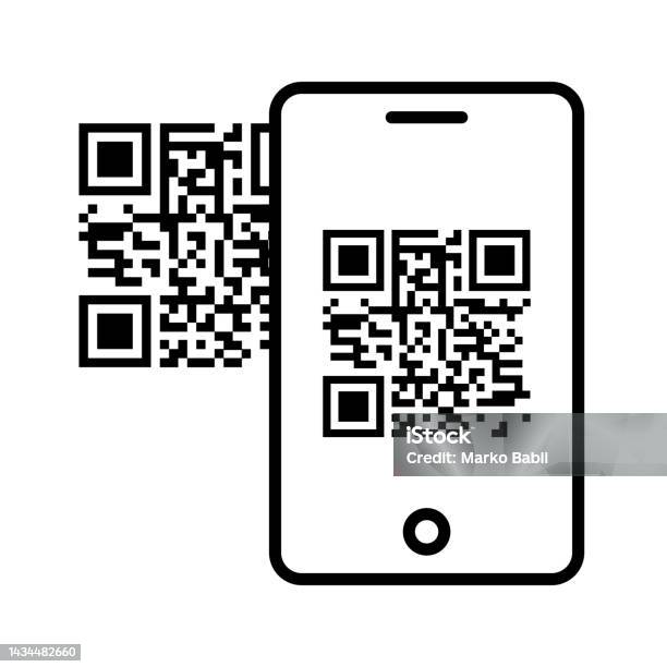 Mobile Smart Phone Scan Qr Code Stock Illustration - Download Image Now ...
