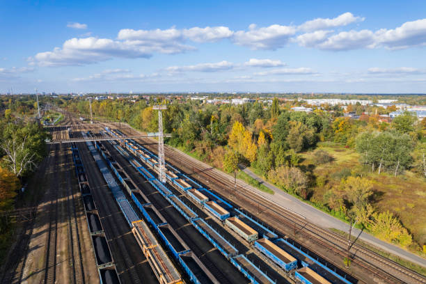 istock Aerial view of a large rail yard 1434484906