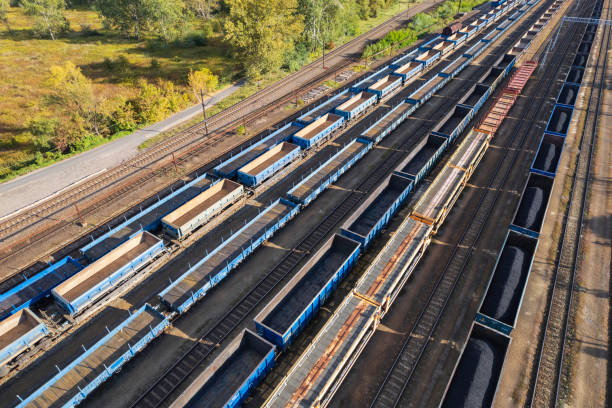 istock Aerial view of a large rail yard 1434484947