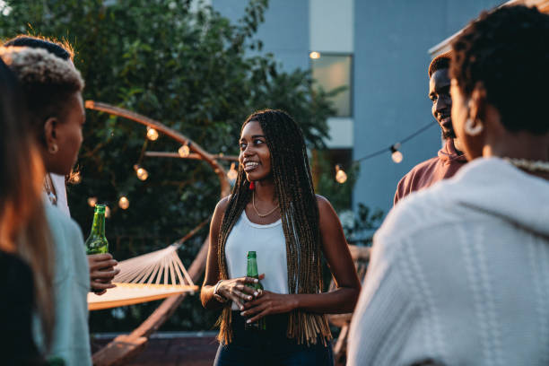 istock Friends are having fun together at a party 1434485830