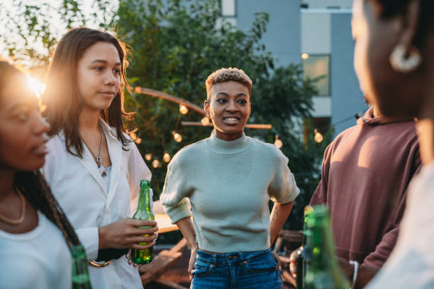 istock Friends are having fun together at a party 1434485837