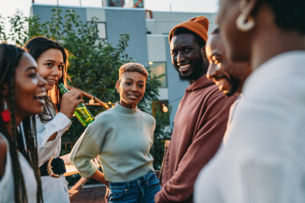istock Friends are having fun together at a party 1434485847