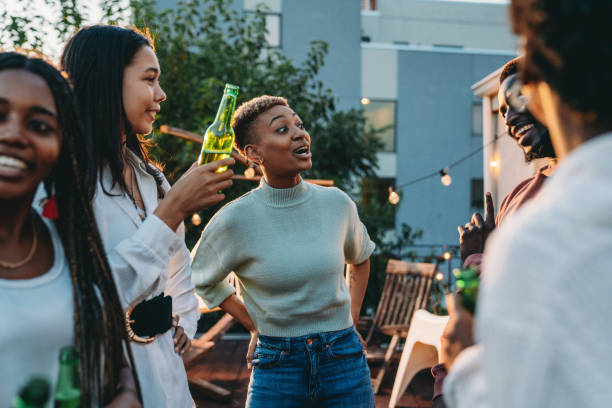 istock Friends are having fun together at a party 1434485859
