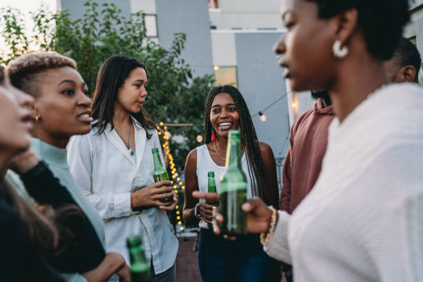 istock Friends are having fun together at a party 1434485869