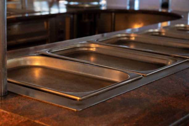 istock Buffet - Empty Hot Trays For Fast Food. High quality photo 1434486479
