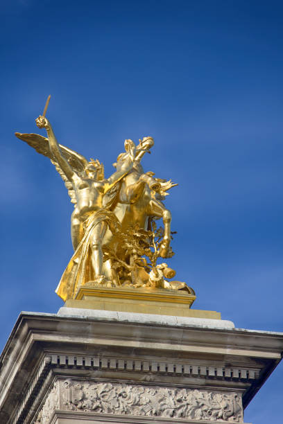 istock golden sculpture called Sciences statue in Paris 1434486691