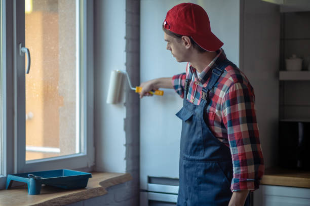 istock Skilled young repairman involved in painting work 1434487523