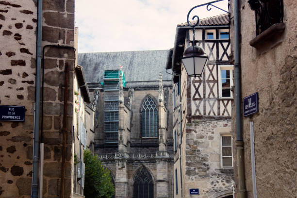 istock Old streets of Limoges with cobblestone pavement 1434489243