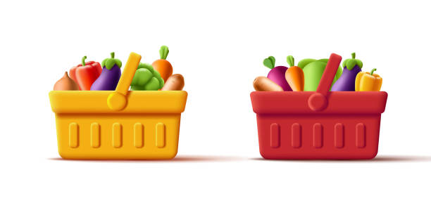 istock 3d red and yellow grocery store basket full of vegetables 1434492592
