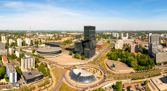 Aerial view of Katowice Silesia in Poland