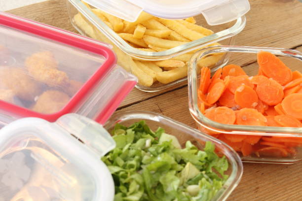 istock Glass bowls with foods 1434500106