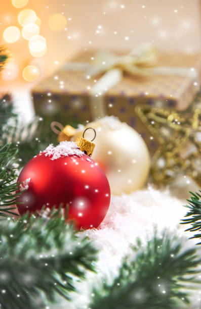 istock Christmas background and beautiful decor. New Year. Selective focus. 1434501304
